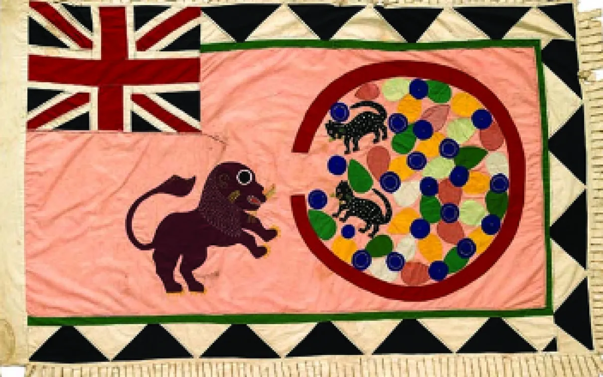 Art, Honour, Ridicule: Asafo Flags of Southern Ghana. Unidentified artist, Saltpond Workshop c. 1980. Royal Ontario Museum.
