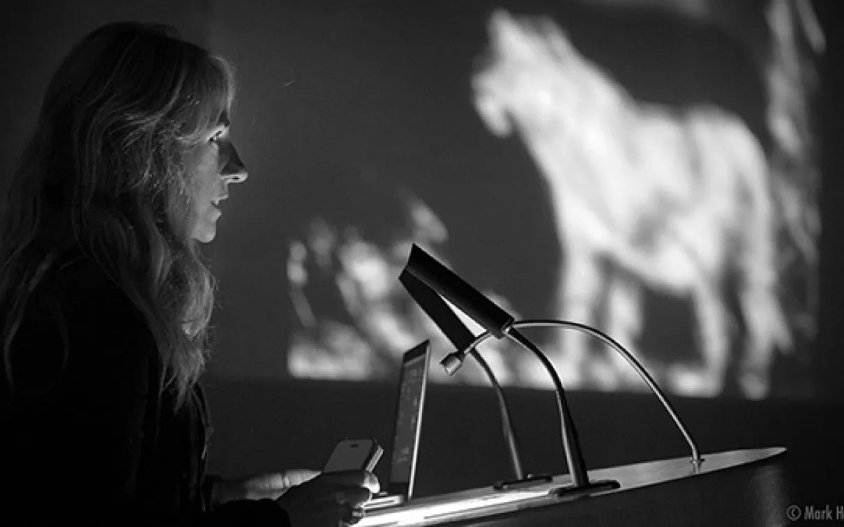 Britta Jaschinski, the only female photographer amongst the winners of the 2015 Wildlife Photographer of the Year competition. Photo by Mark Hamblin

