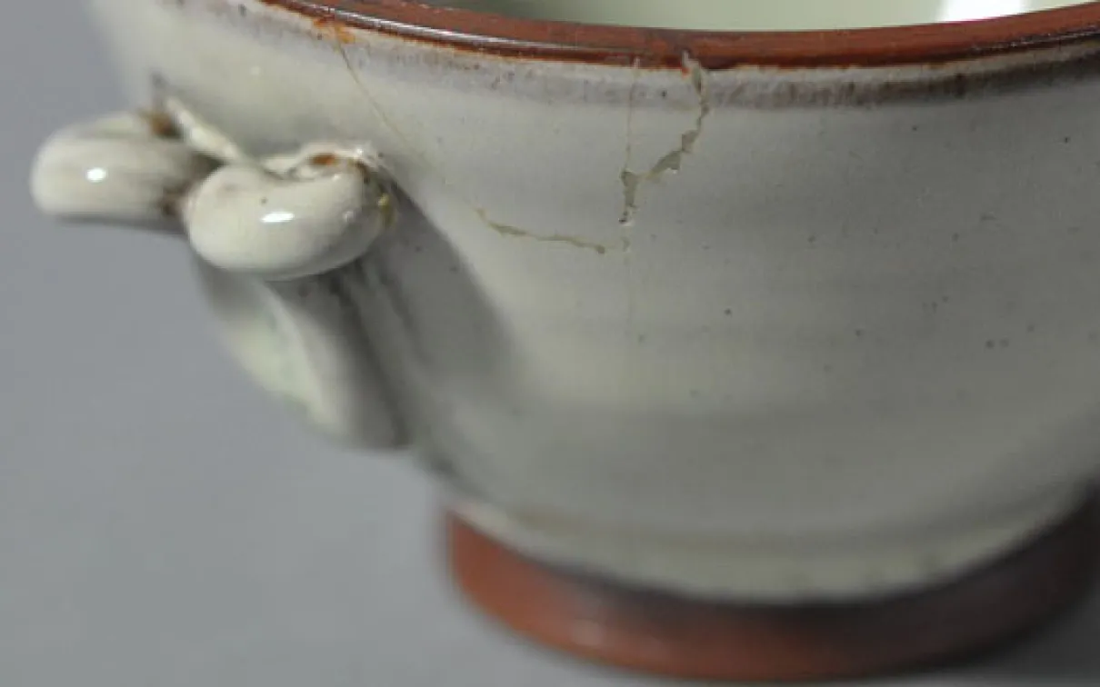detail of a ceramic cup

