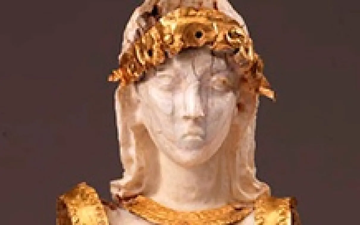 Detail of the head of the ROM 'Minoan' Goddess
