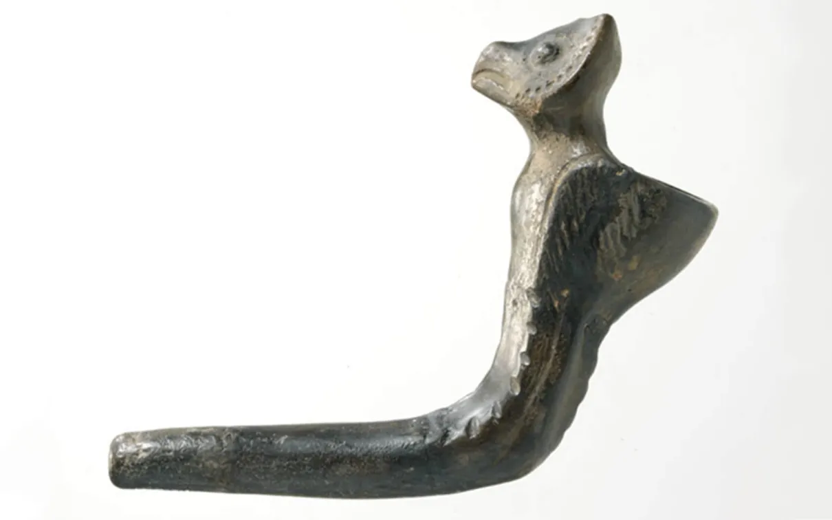 Iroquoian clay smoking pipe.