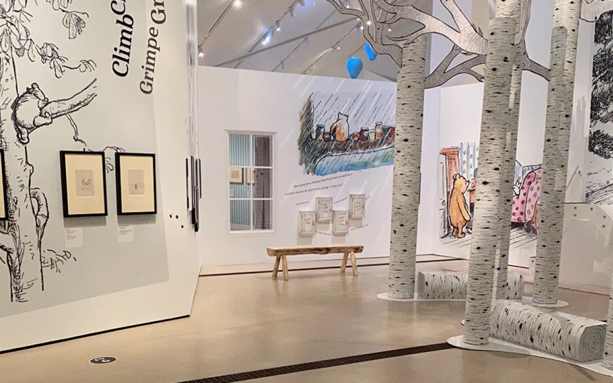 Espace d'exposition Winnie l'ourson.
