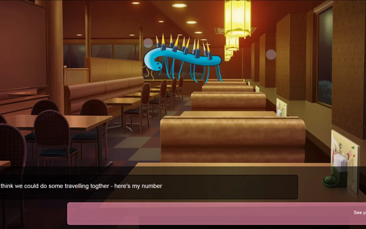 the creature smiles at a correct response
