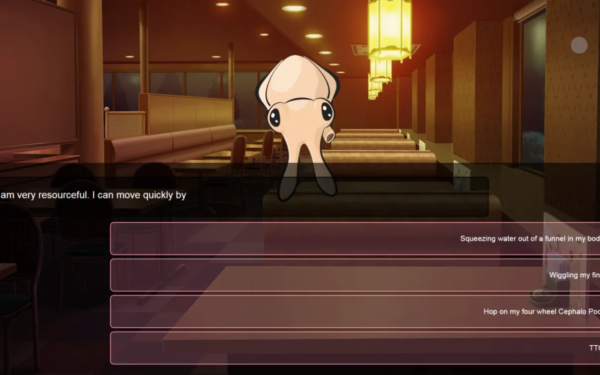 a squid asks a question
