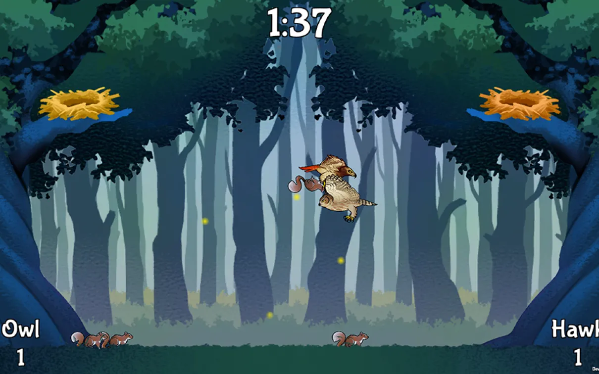 screenshot of the forest level
