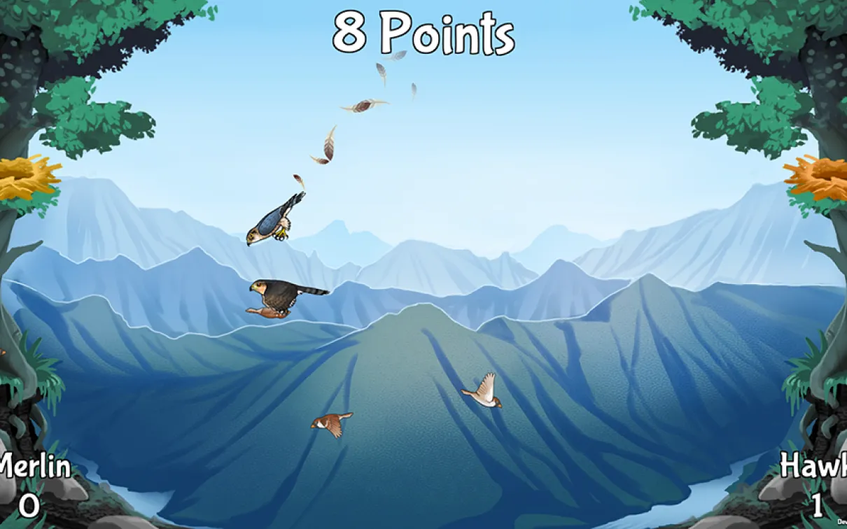 screenshot of the mountain level
