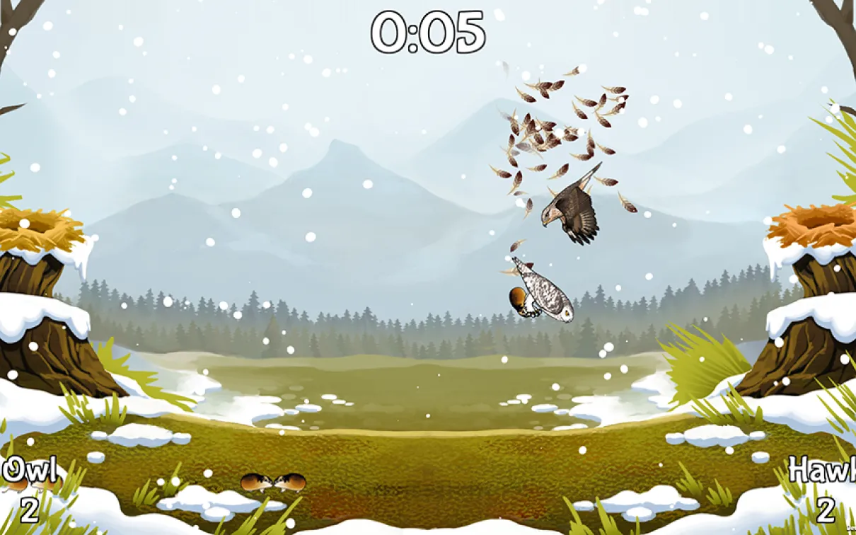 screenshot of the tundra level

