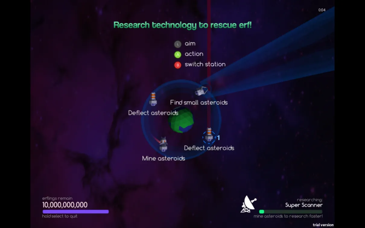 erf instruction screen
