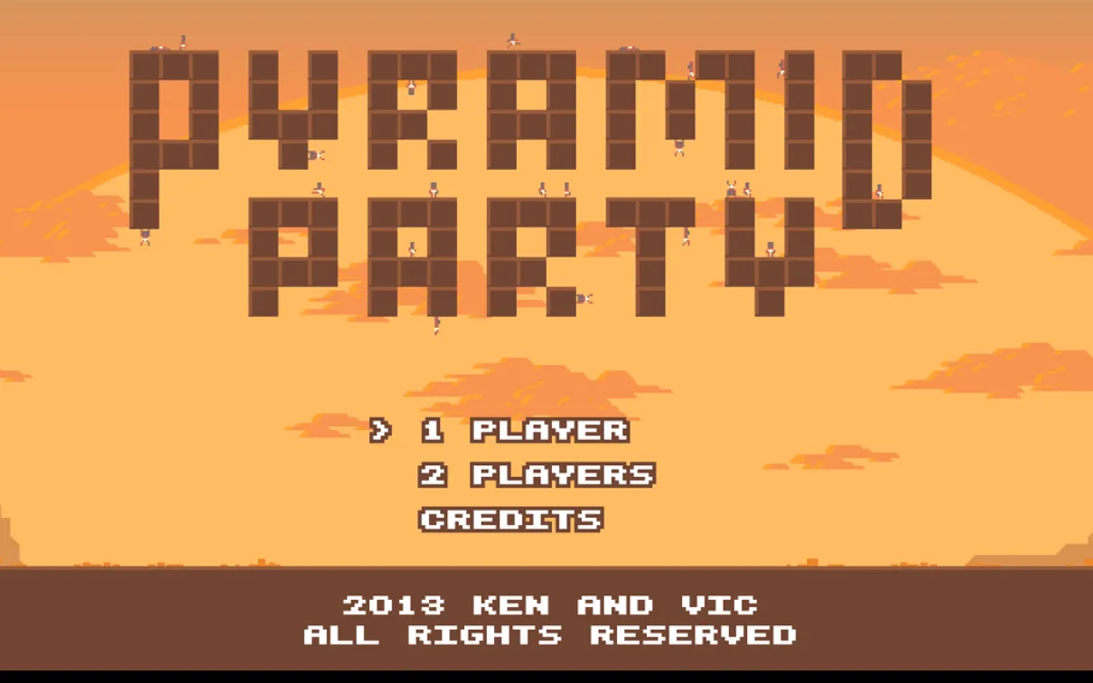 Pyramid Party start screen
