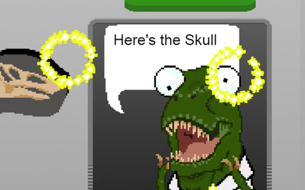 un dinosaure animé portant une chemise blanche
