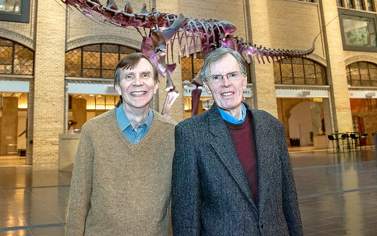 Brothers Paul and John Johnston in ROM's atrium
