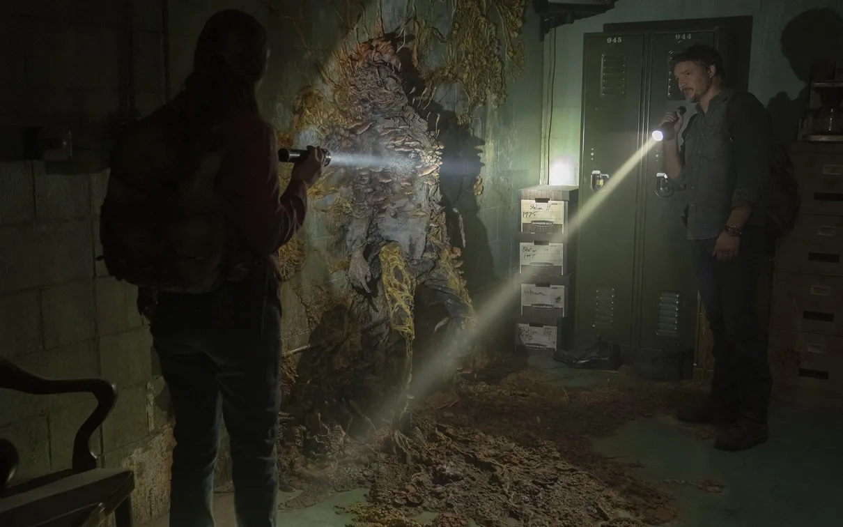 Image of two people from HBO show The Last of Us.