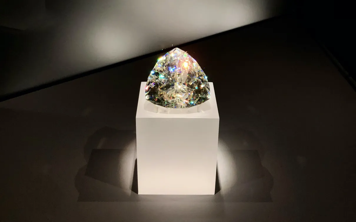 Rare cerussite gem on display called the Light of the Desert
