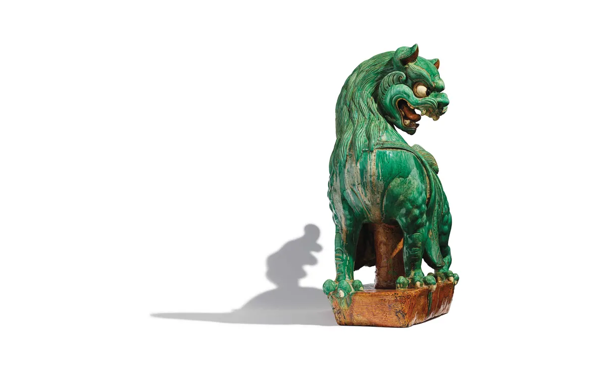 Standard-holder in lion form