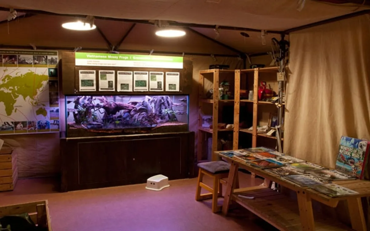 Découvrez notre camp interactif, conçu pour donner aux futurs explorateurs l'impression d'être "sur le terrain".