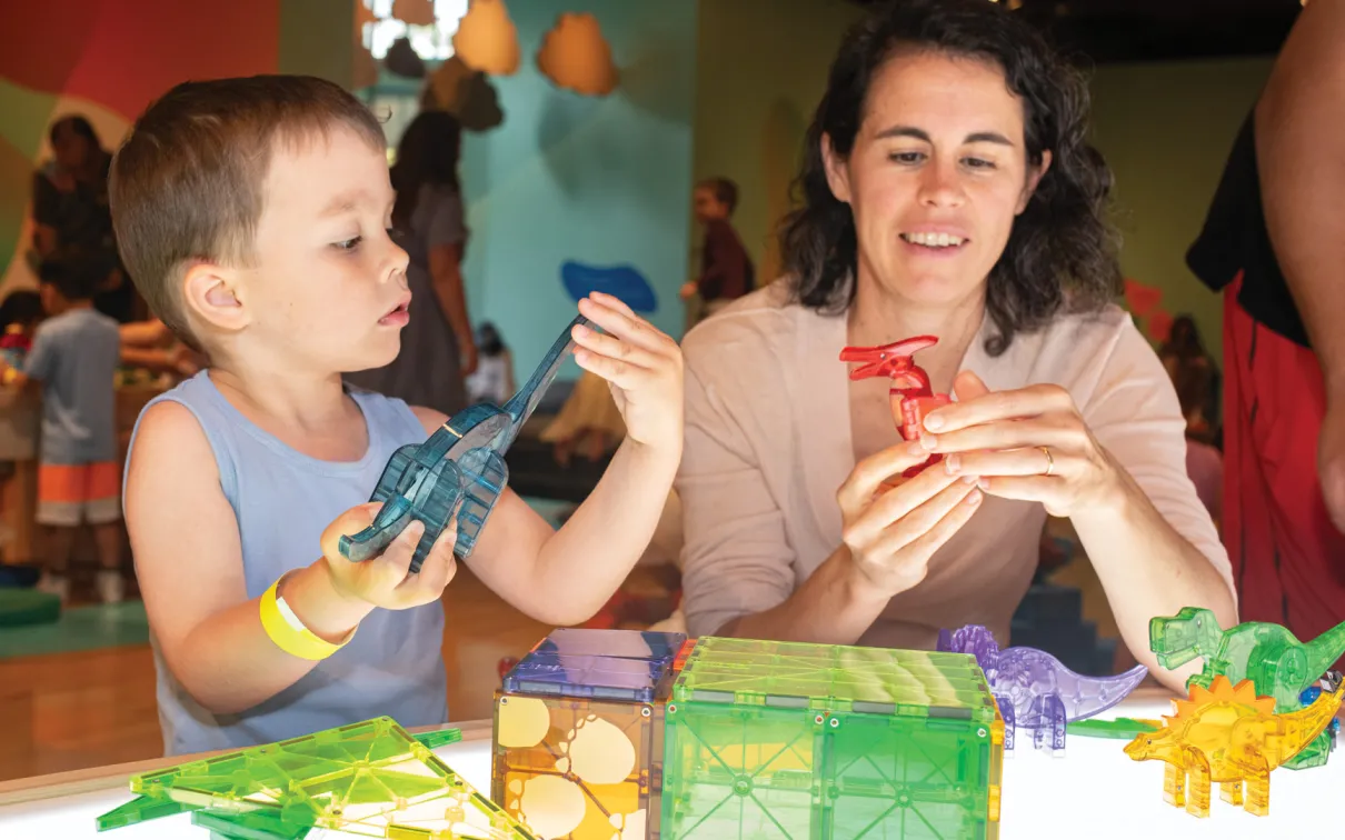 Dozens of engaging hands-on activities invite families to find connections, make meaning, and build relationships.