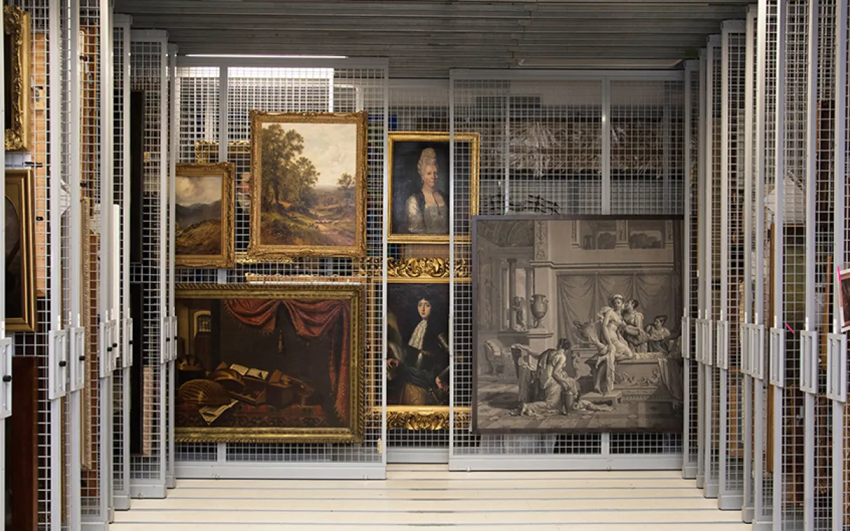 Collection room in museum