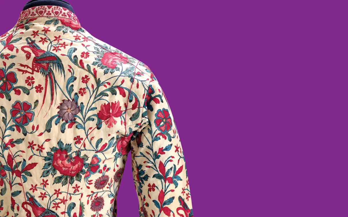 Veste blanche à imprimé floral
