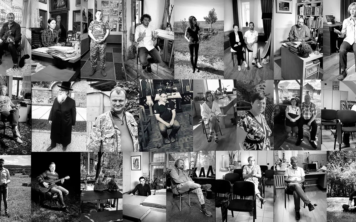 Collage d'images des personnes interrogées dans le cadre de l'expérience en ligne Ukraine : Identités, culture et résilience en ligne