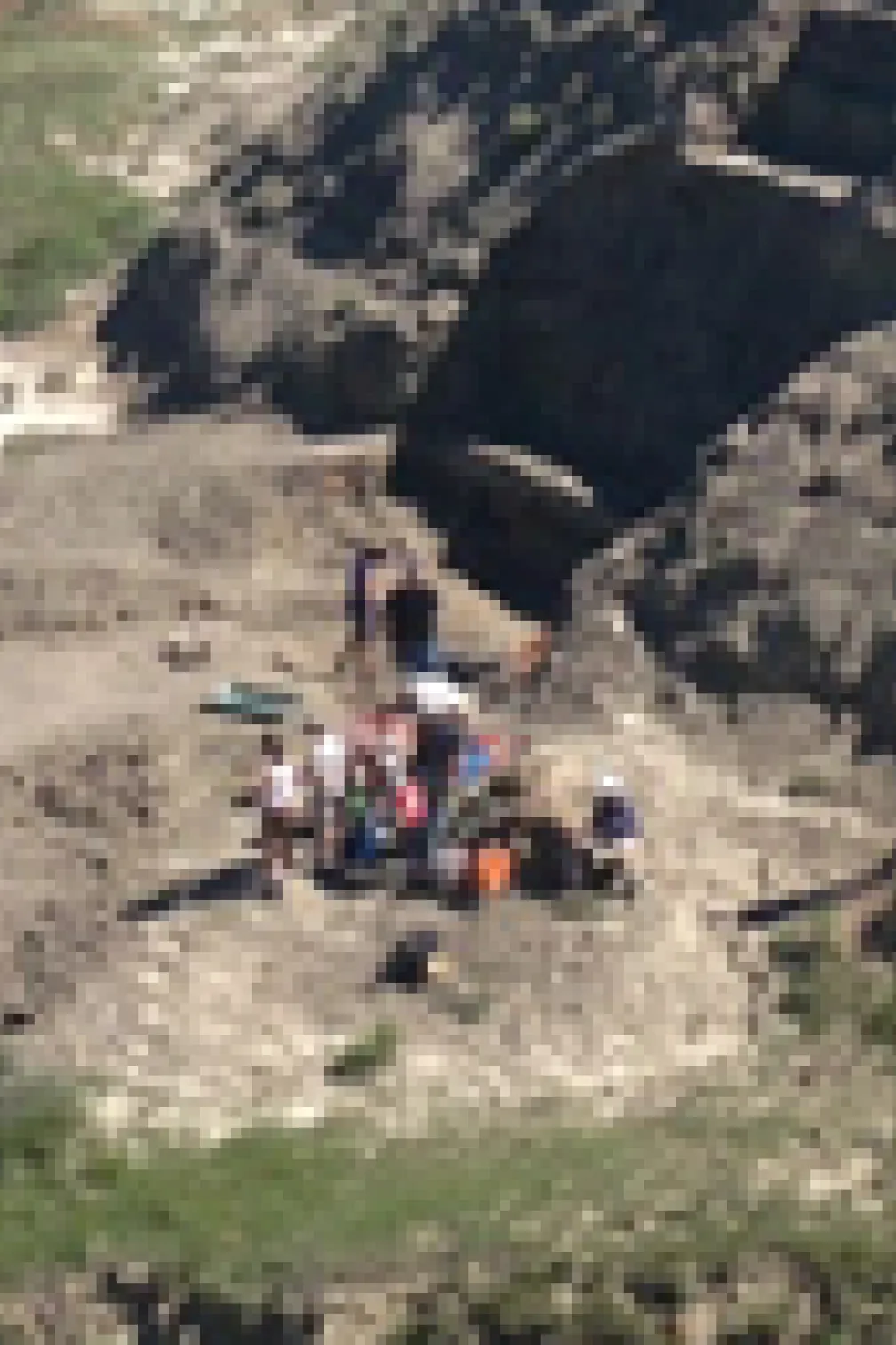 Carrière de Wendiceratops bonebed pendant les fouilles de l'été 2014. Crédit : David Evans