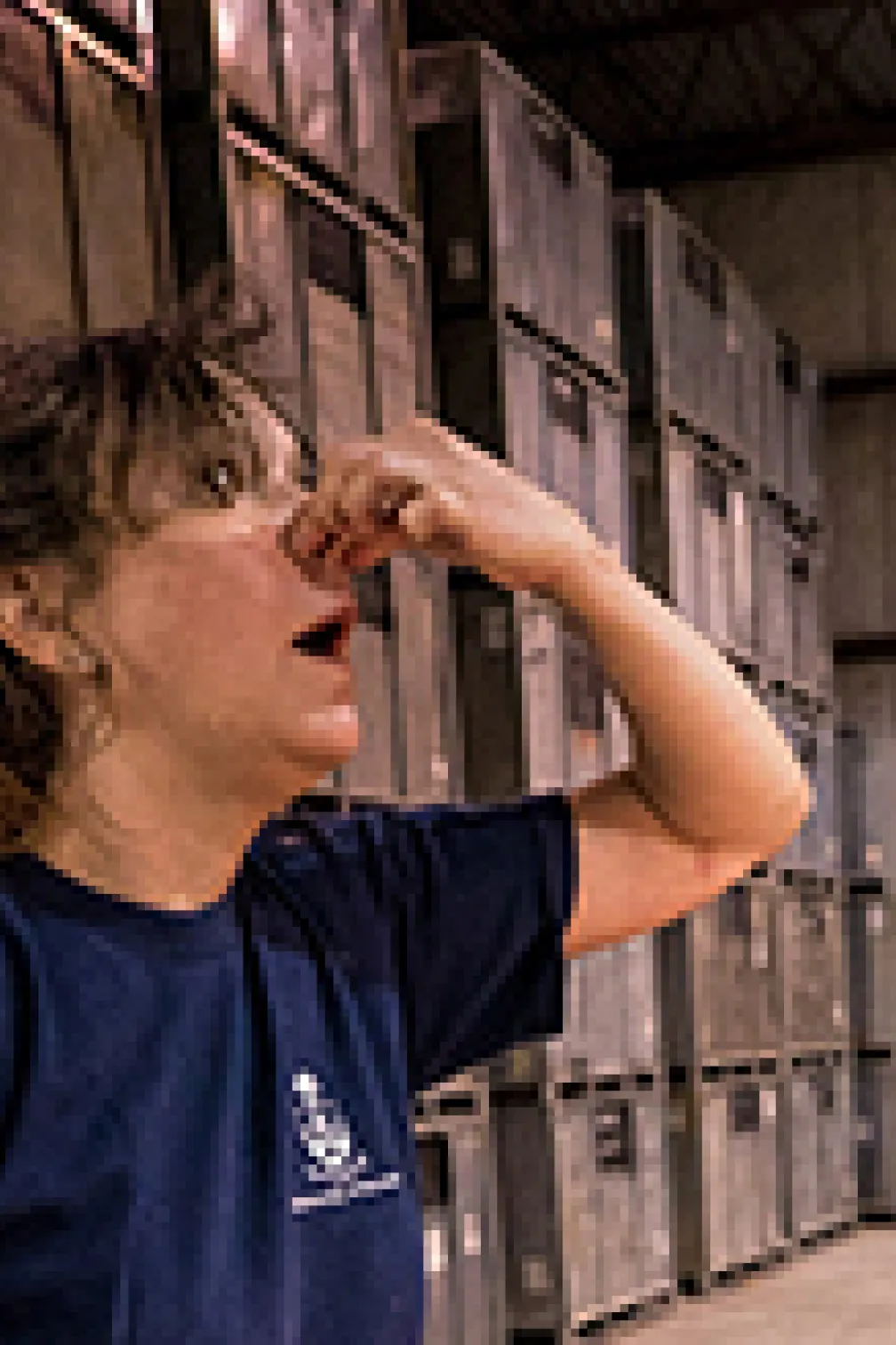 Close-up of blue whale ridges
