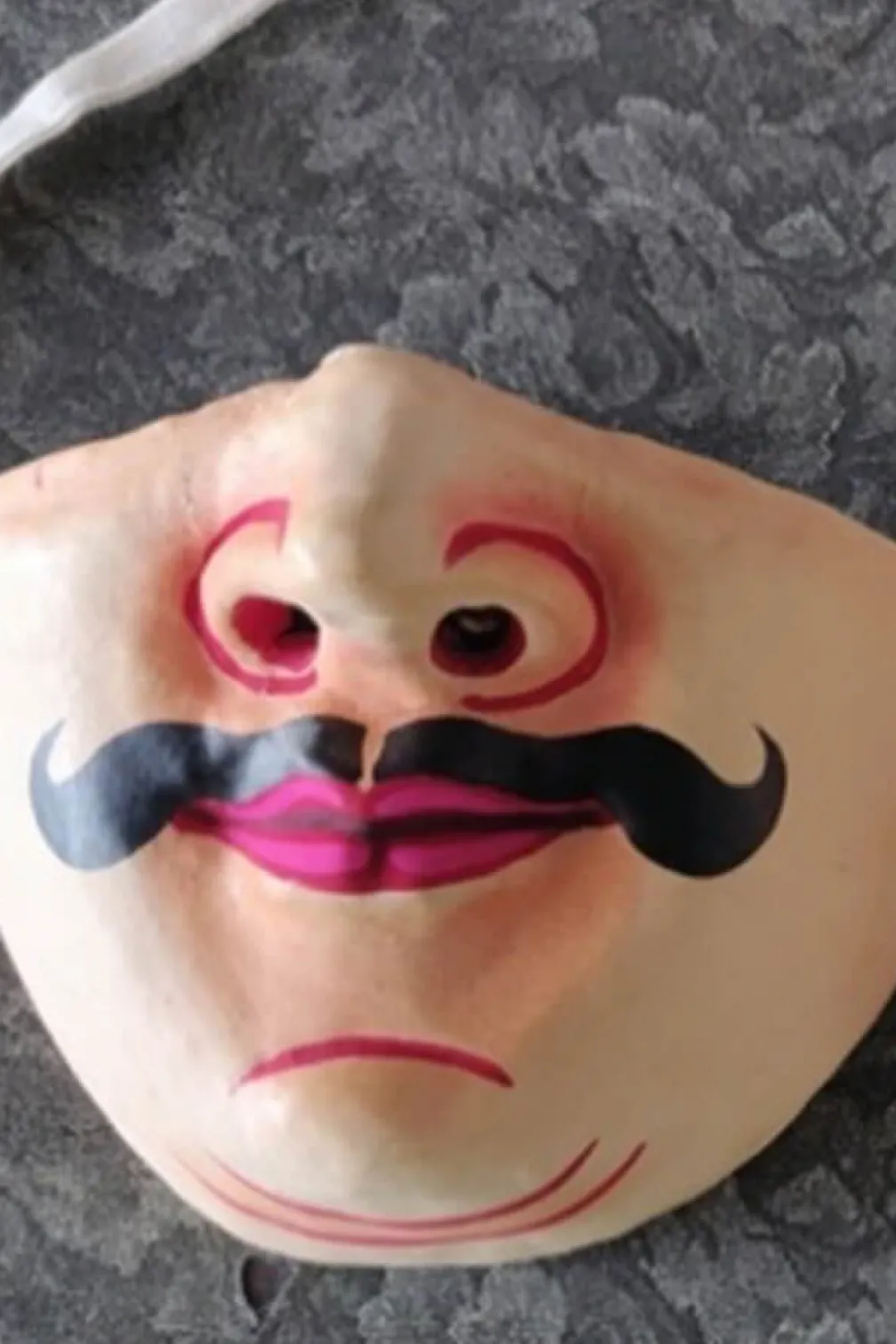 Paper-mâché warrior mask.