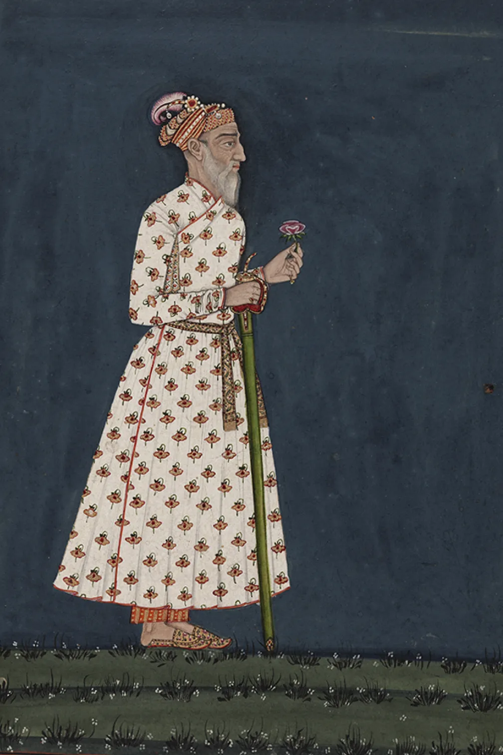 Watercolour of Mughal Emperor Aurangzeb