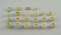four rows of white sead beads