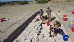 Archaeologists excavating in Cyprus