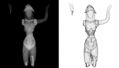 X-ray image of the ROM goddess (still 'fully' dressed)