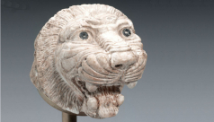 Finial in the form of a lion's head, Syria, ivory, c. 800-600 BC, 996.86.1