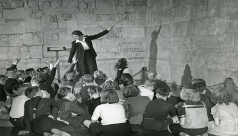Ella Martin instructs a group of students. ROM Archives SC82