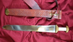 The finished sword reproduction, with scabbard.