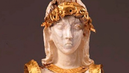 Detail of the head of the ROM 'Minoan' Goddess