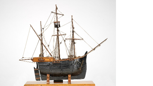 a model of John Cabot's ship, the "Matthew."