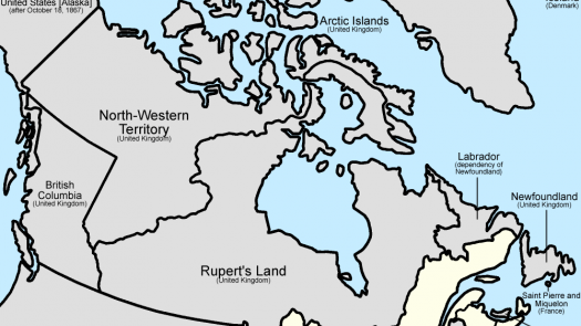 a map of Canada at the time of Confederation