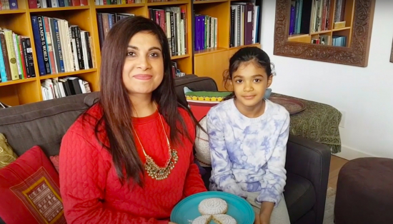 Dr. Fahmida Suleman at home with daughter