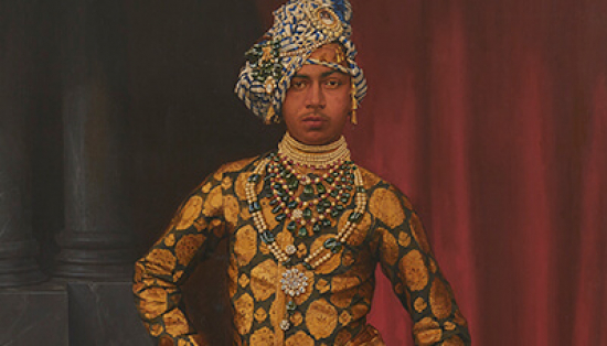 Portrait of Maharaja Sardar Singh Artists: Bert Harris (painter), Johnston & Hoffman Studio (photographer) 1896. Oil on canvas based on a photograph.