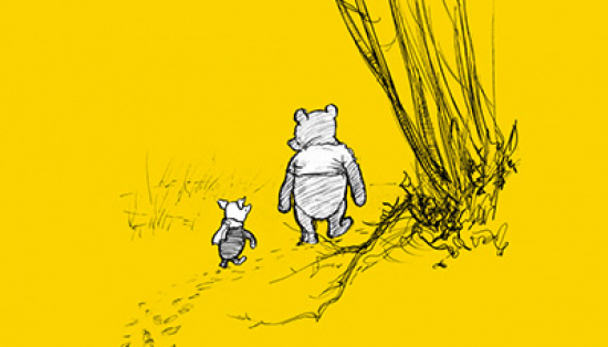 Illustration of Pooh and Piglet.