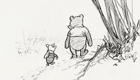 Illustration of Winnie-the-Pooh and Piglet.