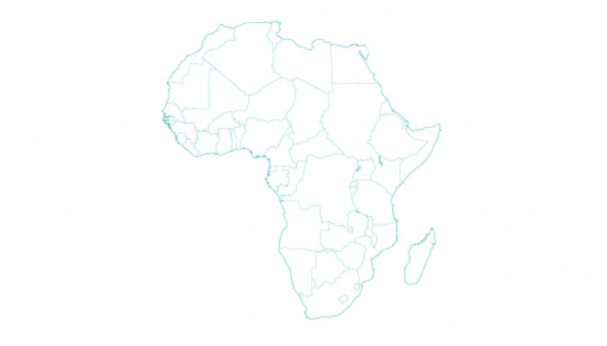 Illustrated outline of Africa.