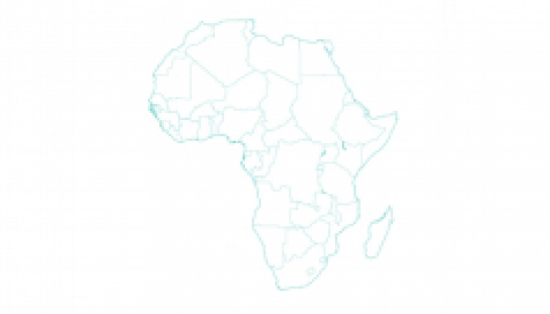 Illustrated outline of Africa.