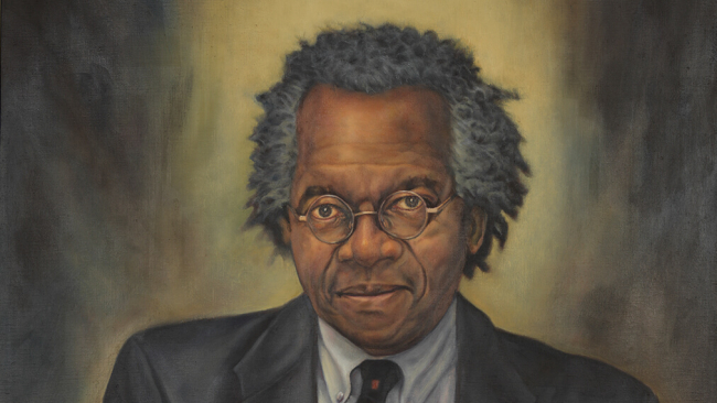 Portrait of Austin Clarke by Neville Clarke.