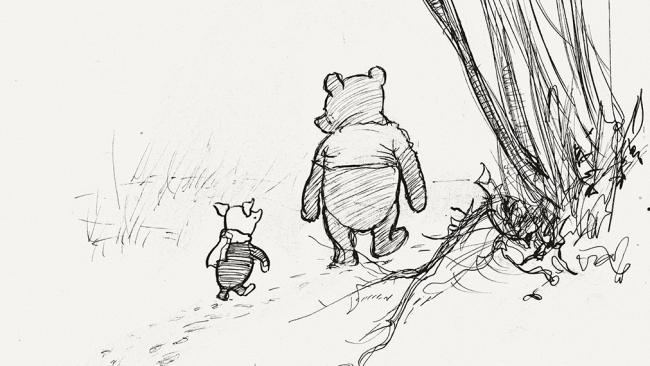 Illustration of Winnie-the-Pooh and Piglet.