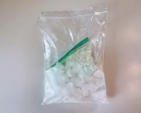 Ice cream in a bag.