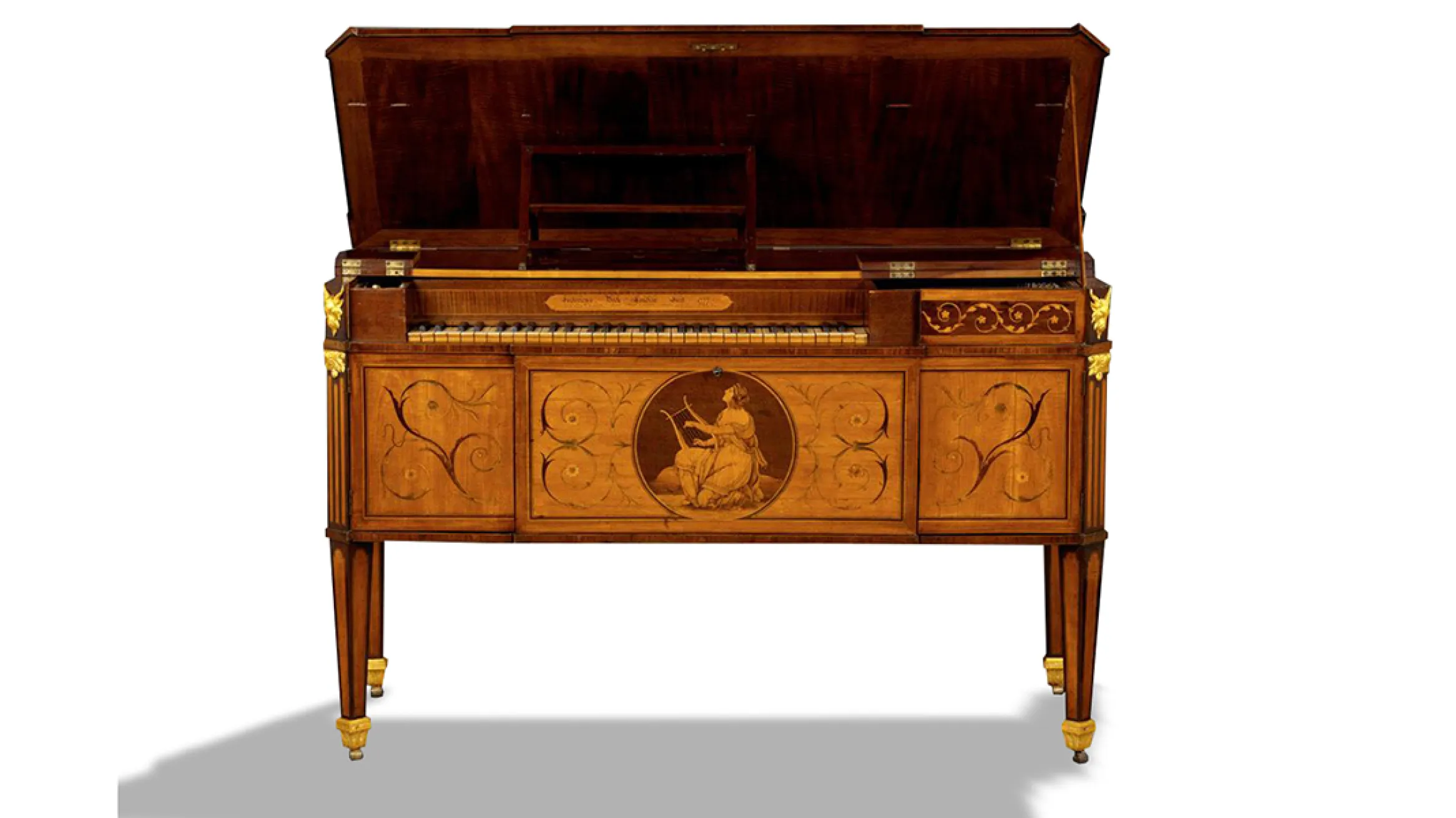 Piano movement by Frederick Beck (German, active in London 1771-1798), piano case attributed to Christopher Fuhrlohg (Swedish 1737-1800, active in London c. 1767-1787). London, England.